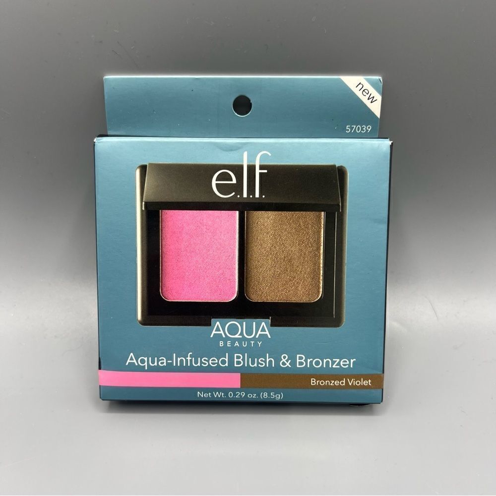 e.l.f Aqua Beauty Blush & Bronzer Bronzed Violet NWT